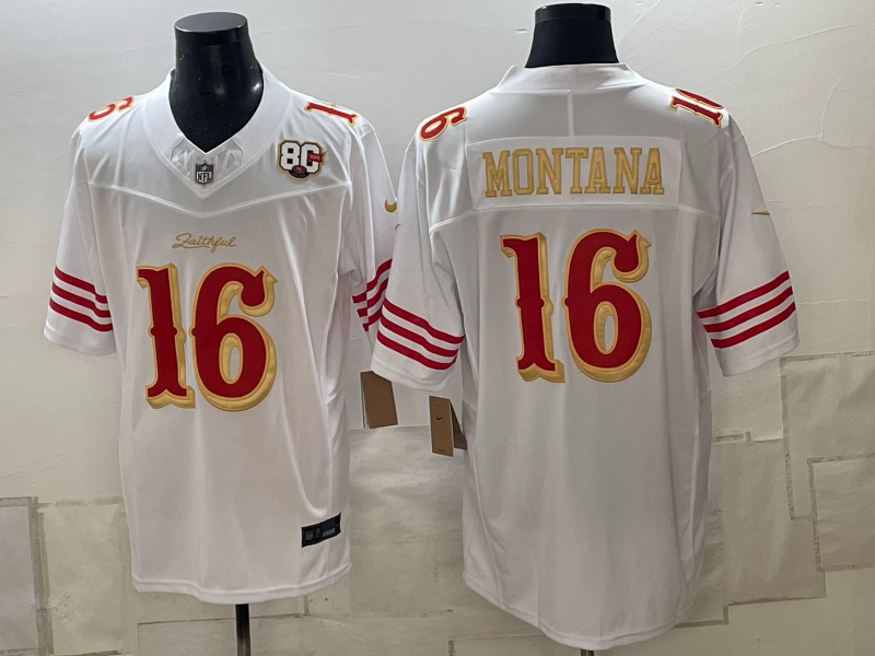 Men 2026 Nike San Francisco 49ers #16 Montana white NFL Jersey 101103->oakland raiders->NFL Jersey
